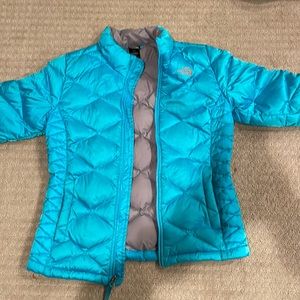 Barely warn, girls size 18, north face jacket.